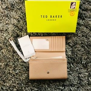 Ted Baker London Holli French Leather Wallet-Taupe